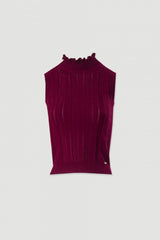 TOP FERRACHE MALHA TEXTURADA  GOLA COM FRANZIDA - Carla Valente