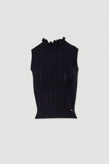 TOP FERRACHE MALHA TEXTURADA  GOLA COM FRANZIDA - Carla Valente