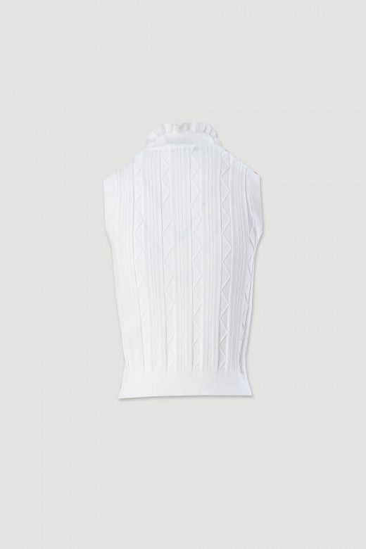 TOP FERRACHE MALHA TEXTURADA  GOLA COM FRANZIDA - Carla Valente