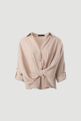 BLUSA FERRACHE COM NÓ FRONTAL MANGA 3/4 - Carla Valente