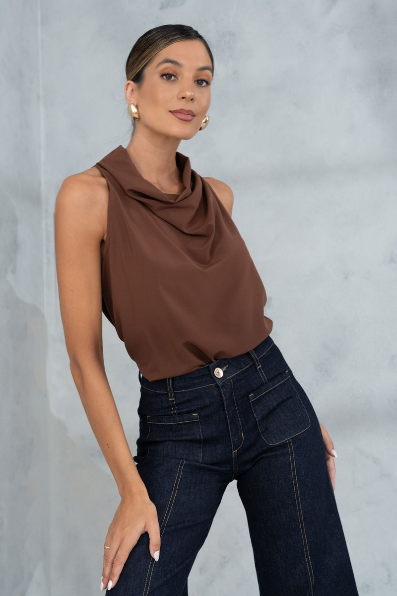 TOP FERRACHE GOLA SUBIDA DRAPEADA - Carla Valente