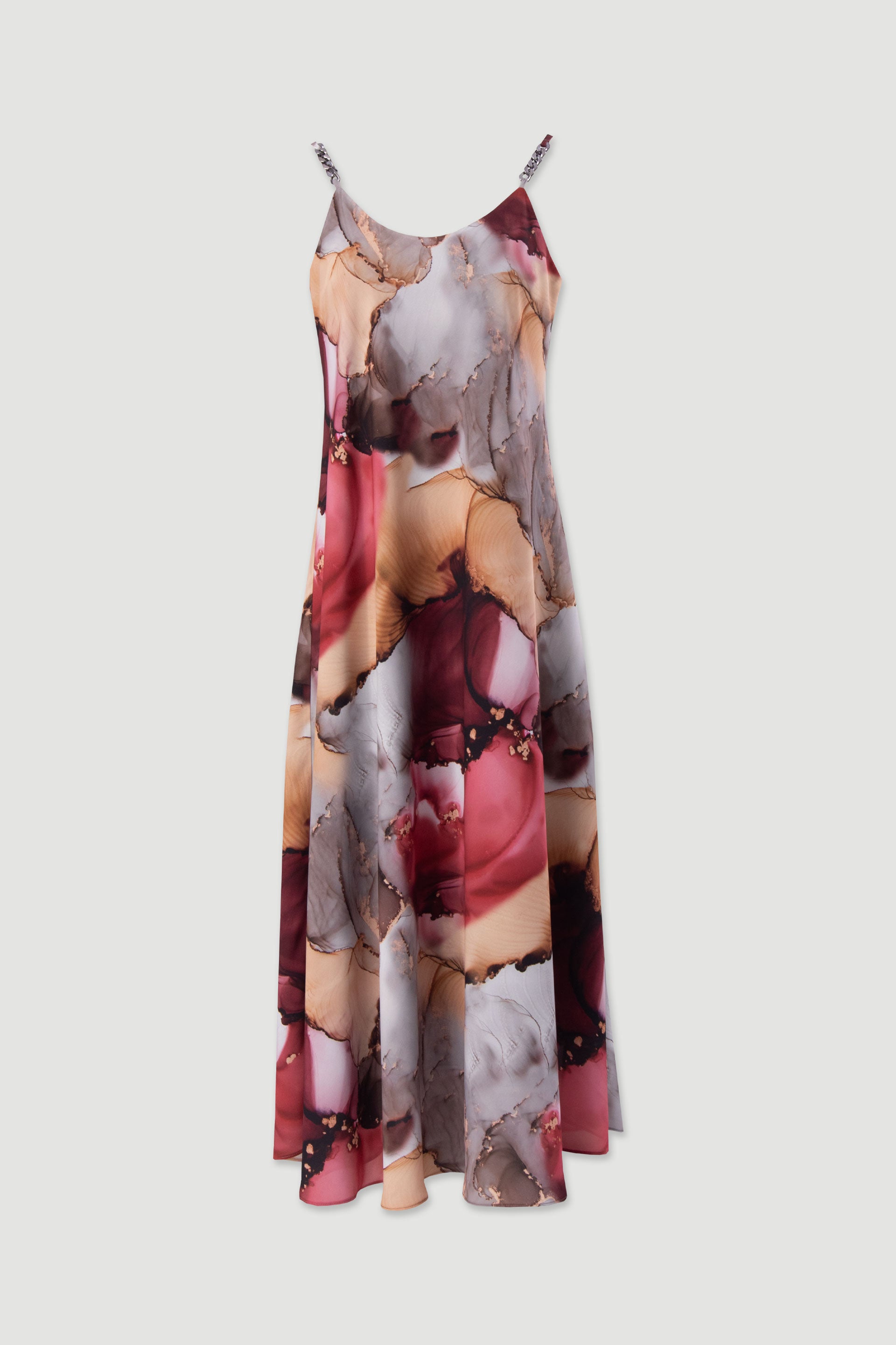 VESTIDO FERRACHE MIDI FLUIDO ESTAMPADO DE ALÇA - Carla Valente