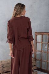 BLUSA FERRACHE COM NÓ FRONTAL MANGA 3/4 - Carla Valente