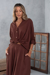 BLUSA FERRACHE COM NÓ FRONTAL MANGA 3/4 - Carla Valente