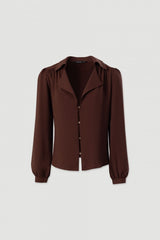 BLUSA FERRACHE CLASSICA C/GOLA E BOTÕES FRONTAIS - Carla Valente