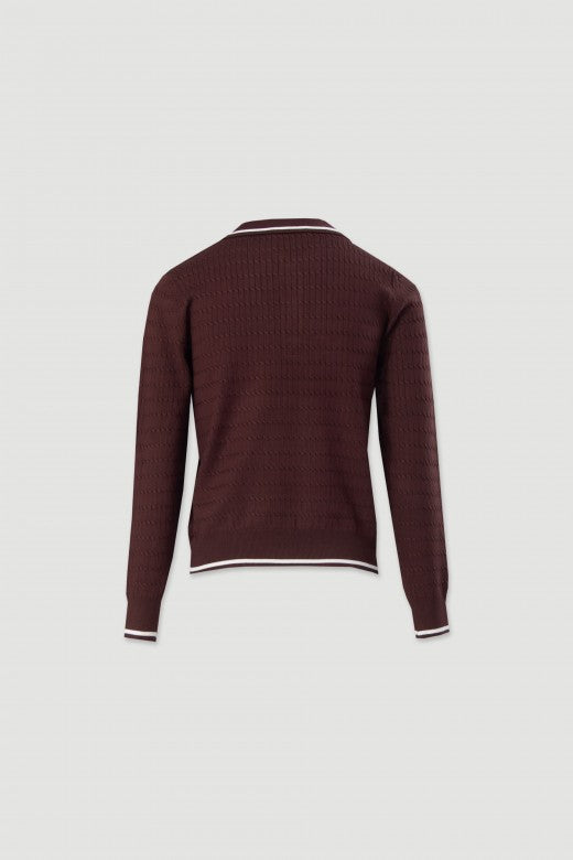 POLO FERRACHE MALHA C/DETALHE RISCA - Carla Valente