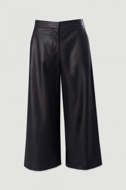 CALÇA FERRACHE CULOTTE WIDE LEG EFEITO PELE