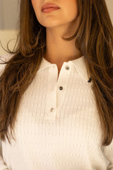 POLO FERRACHE MALHA C/DETALHE RISCA - Carla Valente