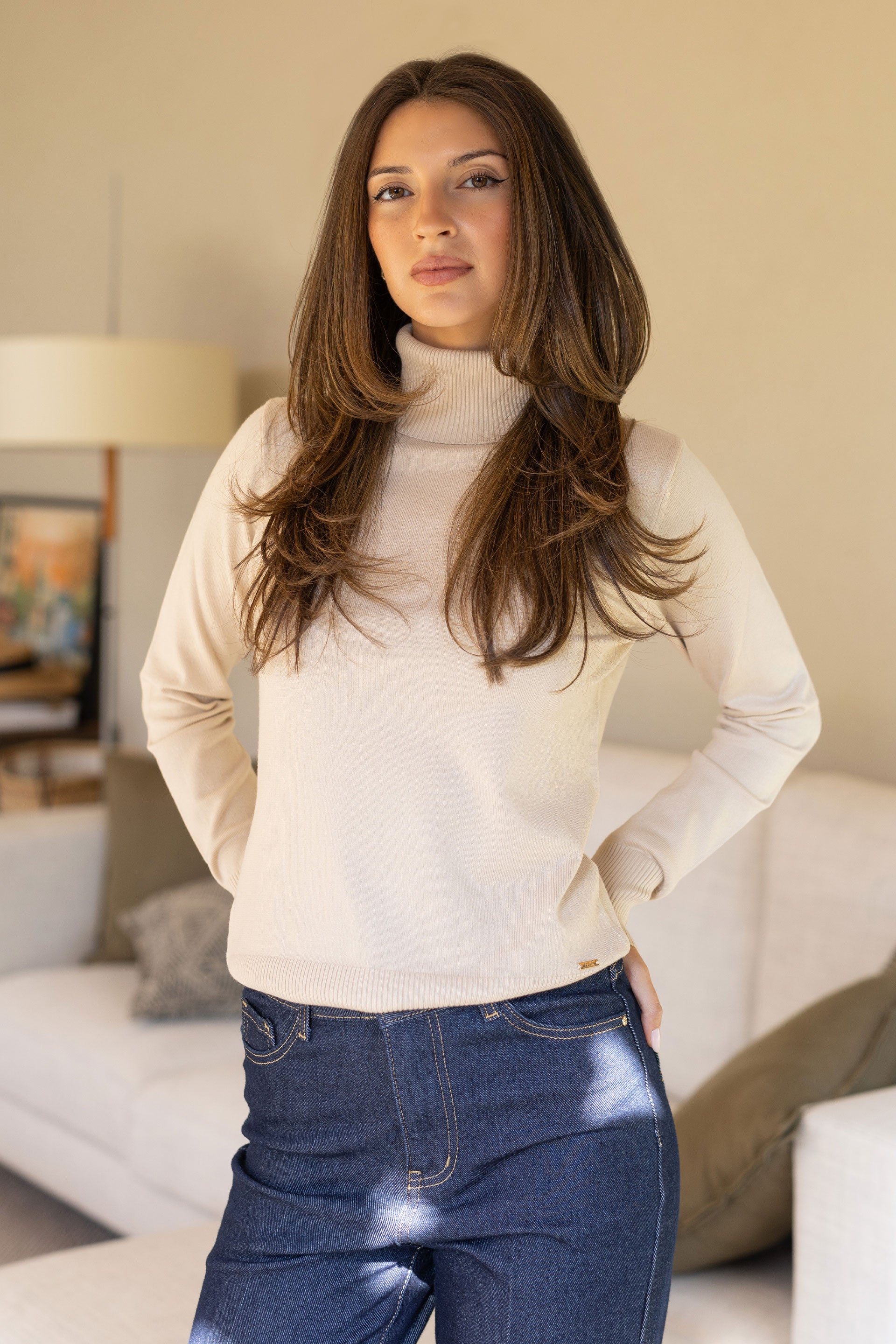 CAMISOLA FERRACHE BÁSICA DE GOLA ALTA - Carla Valente