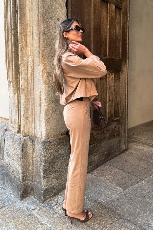 CALÇA FERRACHE EFEITO CAMURÇA - Carla Valente