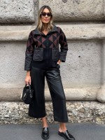 CALÇA FERRACHE CULOTTE WIDE LEG EFEITO PELE