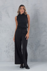 CALÇA FERRACHE WIDE LEG ELÁSTICO NA CINTURA - Carla Valente