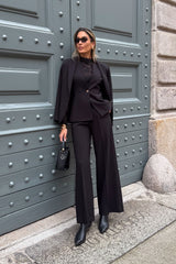 CALÇA FERRACHE WIDE LEG ELÁSTICO NA CINTURA - Carla Valente