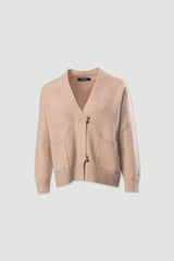 CASACO FERRACHE DE MALHA COM BOLSOS FRONTAIS - Carla Valente