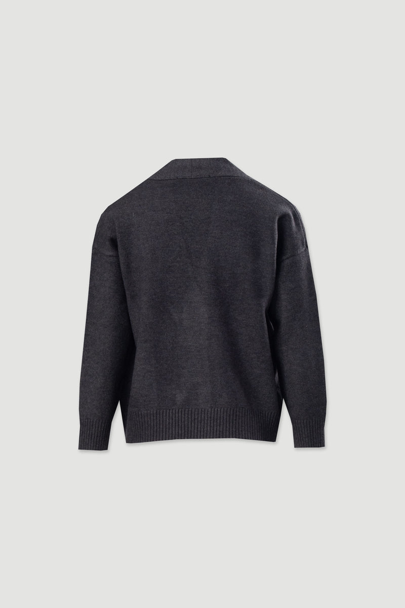 CASACO FERRACHE DE MALHA COM BOLSOS FRONTAIS - Carla Valente