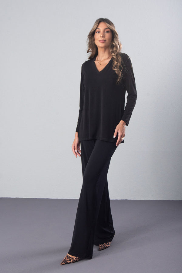 CALÇA FERRACHE WIDE LEG MALHA - Carla Valente