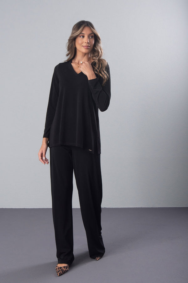 TÚNICA FERRACHE MALHA DECOTE EM V - Carla Valente