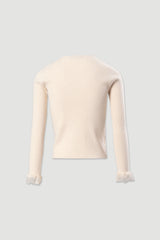 CAMISOLA FERRACHE CANELADA COM DETALHE EM RENDA - Carla Valente