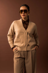 CASACO FERRACHE DE MALHA COM BOLSOS FRONTAIS - Carla Valente