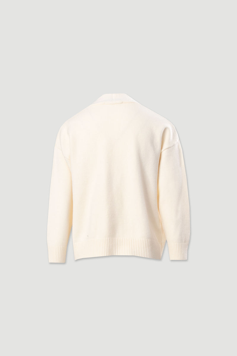 CASACO FERRACHE DE MALHA COM BOLSOS FRONTAIS