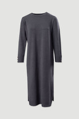 VESTIDO FERRACHE MALHA COM BOTÕES PUNHO