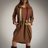 VESTIDO ALBNS MAXI MOLETOM COM CORDÃO - Carla Valente