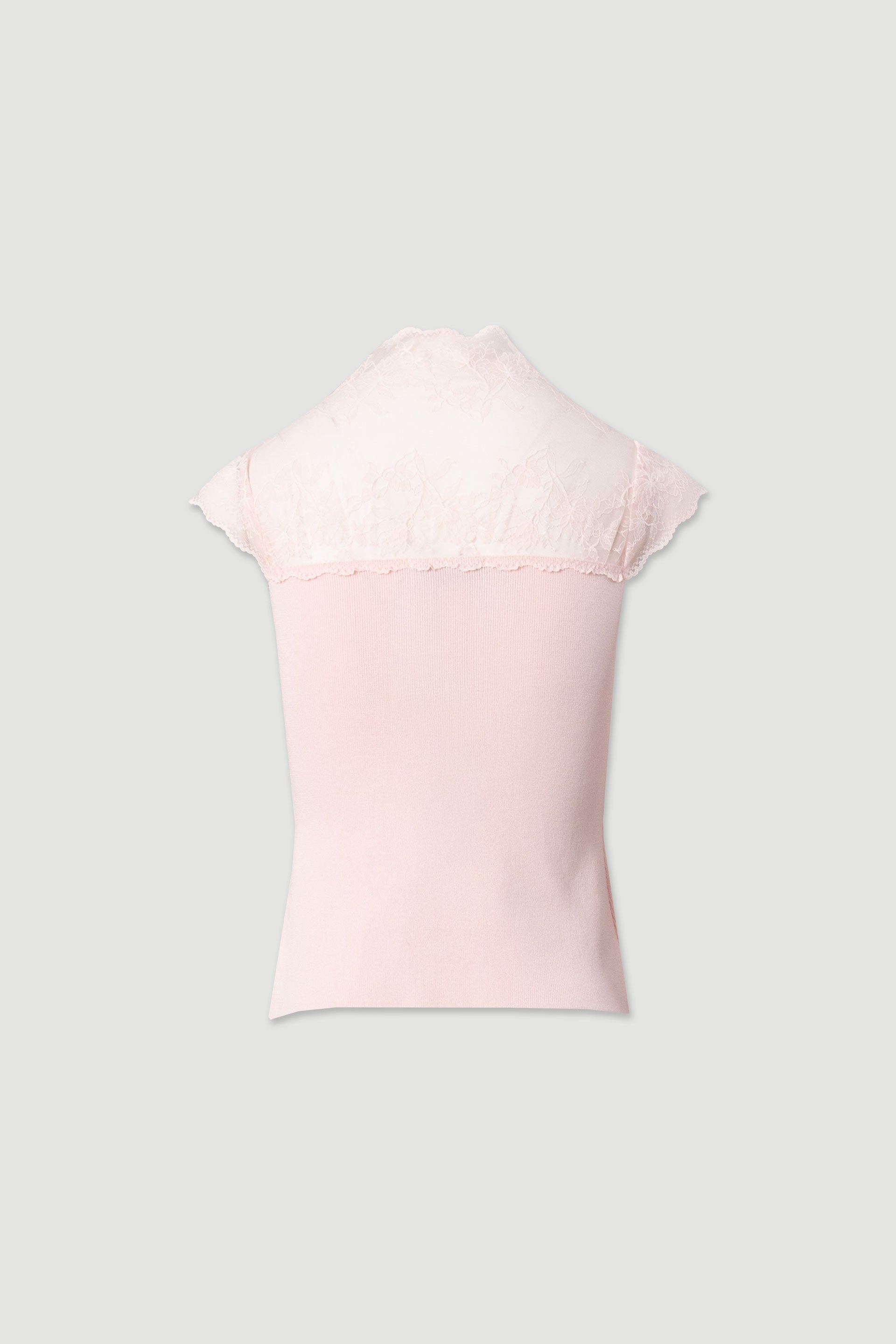 CAMISOLA FERRACHE DE MALHA COM DETALHE EM RENDA - Carla Valente