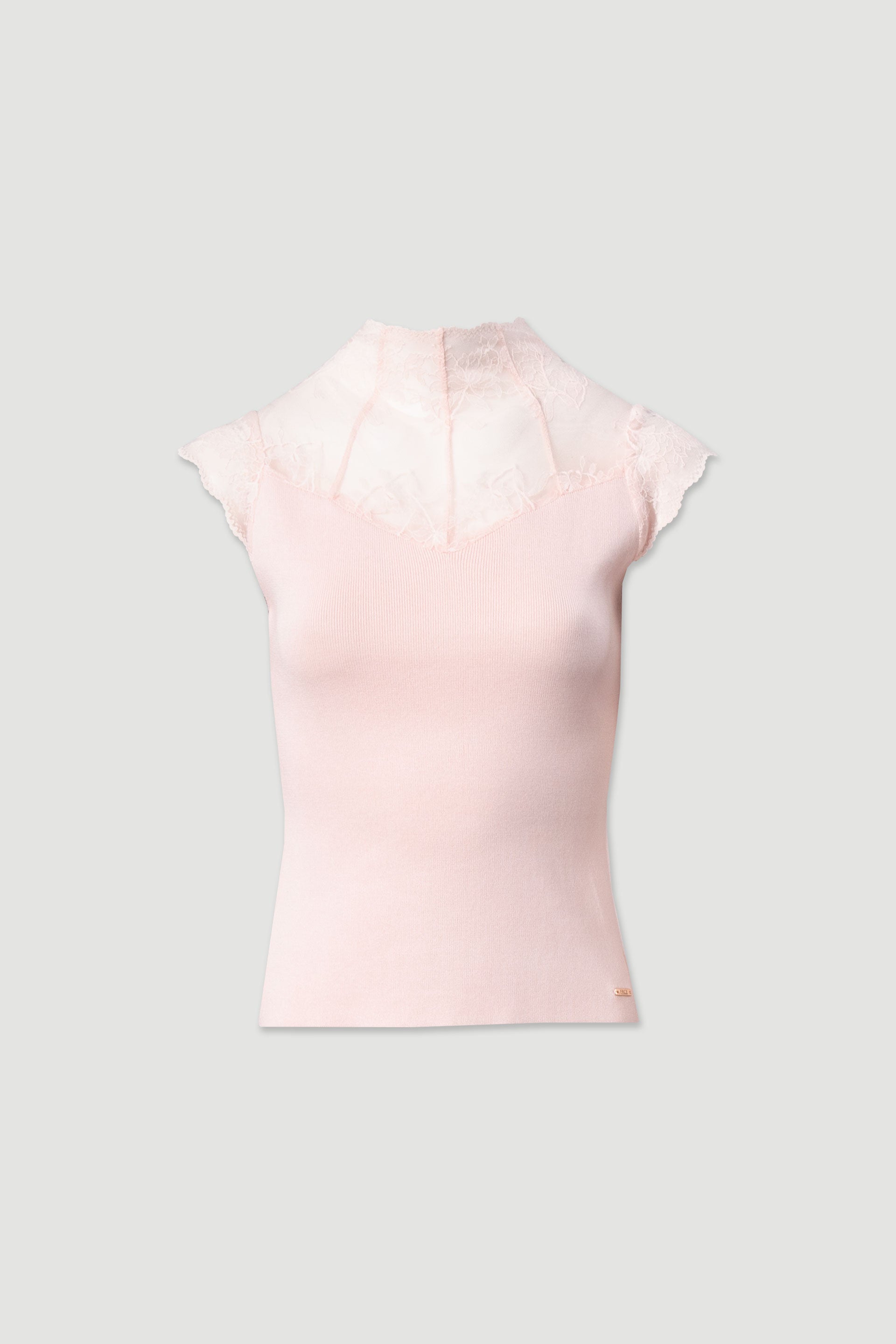 CAMISOLA FERRACHE DE MALHA COM DETALHE EM RENDA - Carla Valente
