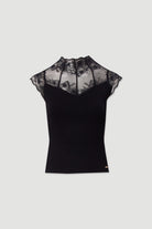CAMISOLA FERRACHE DE MALHA COM DETALHE EM RENDA - Carla Valente