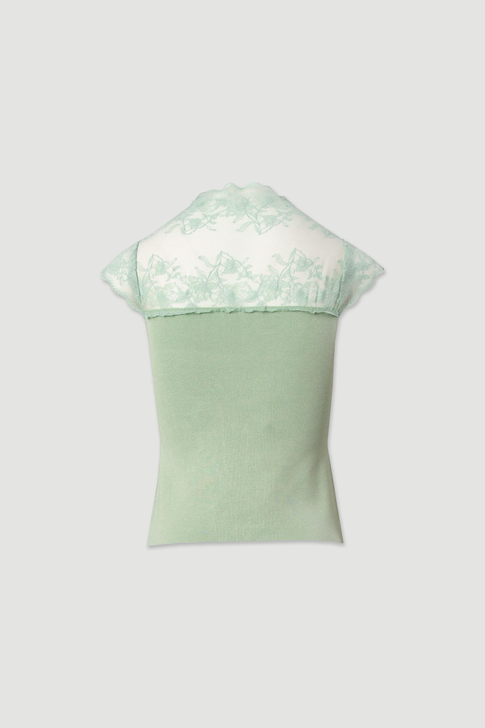 CAMISOLA FERRACHE DE MALHA COM DETALHE EM RENDA - Carla Valente