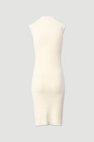 VESTIDO FERRACHE MIDI EM MALHA FRANZIDO E BOTÕES MTÁLICOS - Carla Valente