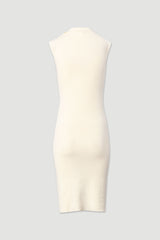 VESTIDO FERRACHE MIDI EM MALHA FRANZIDO E BOTÕES MTÁLICOS - Carla Valente