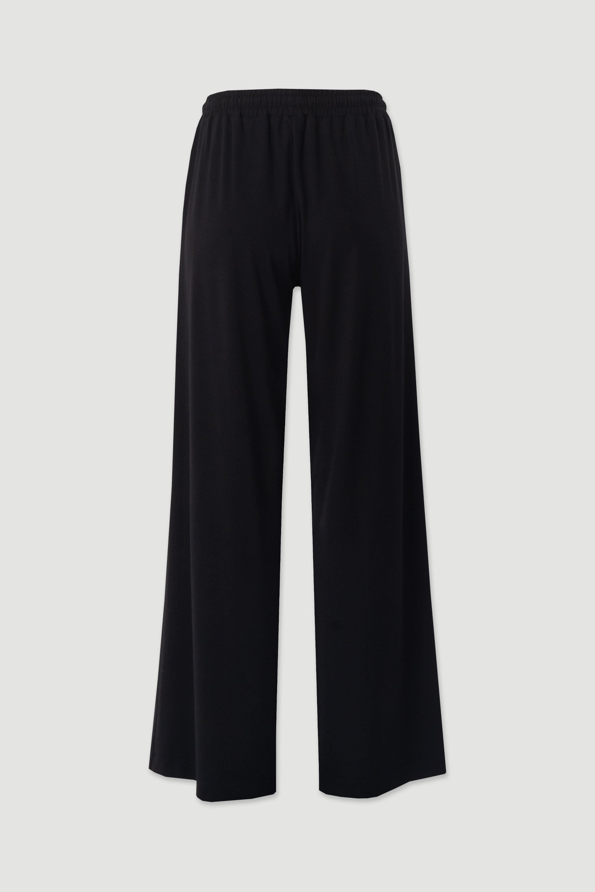 CALÇA FERRACHE DE MALHA WIDE LEG COM CINTURA ELÁSTICA - Carla Valente