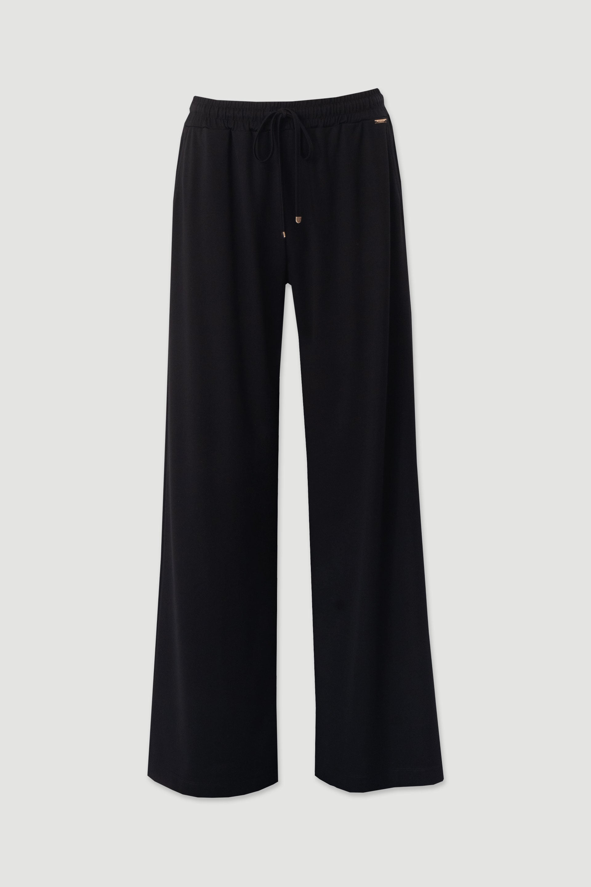 CALÇA FERRACHE DE MALHA WIDE LEG COM CINTURA ELÁSTICA - Carla Valente