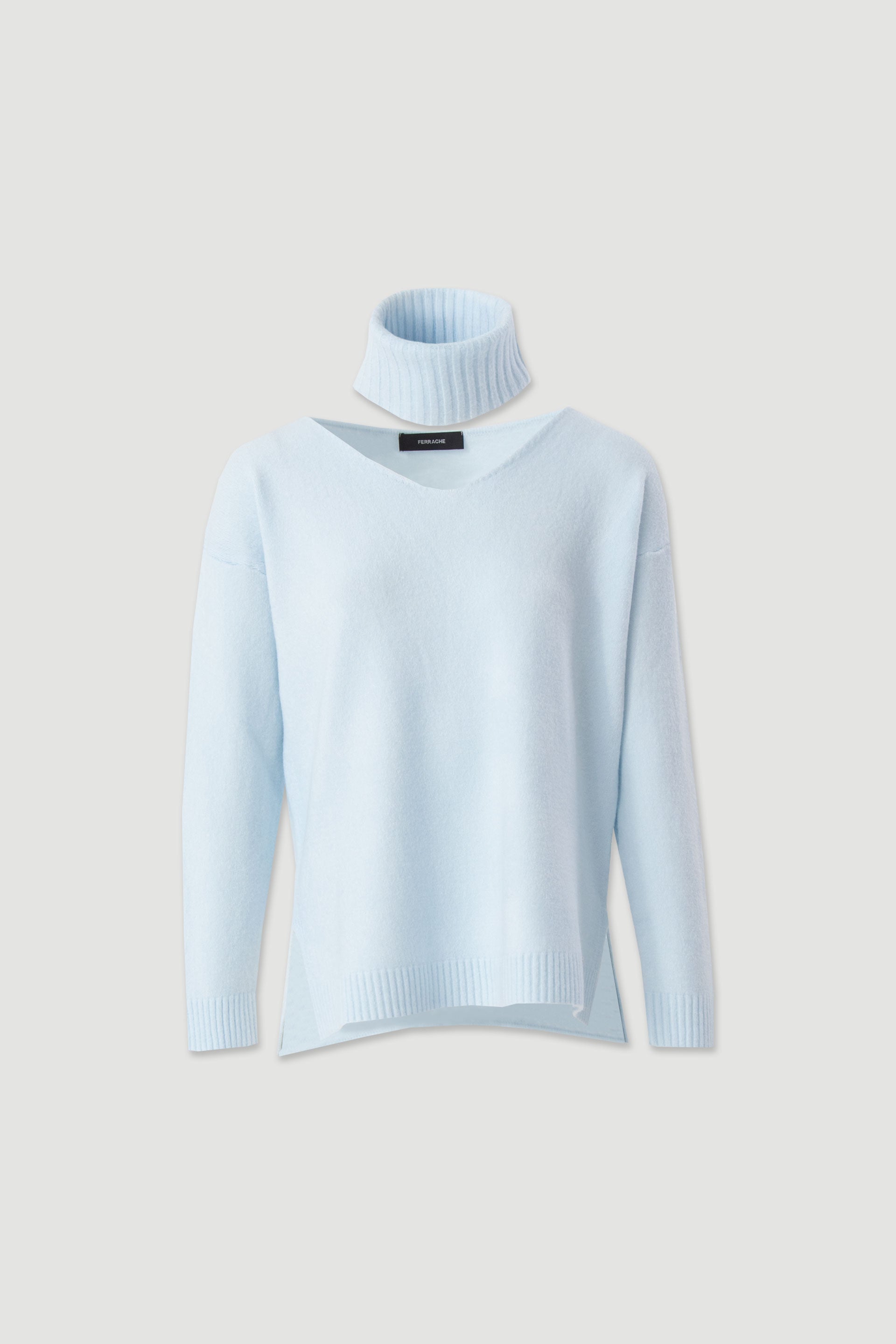 CAMISOLA FERRACHE DE MALHA DECOTE EM V  E GOLA CANELADA - Carla Valente