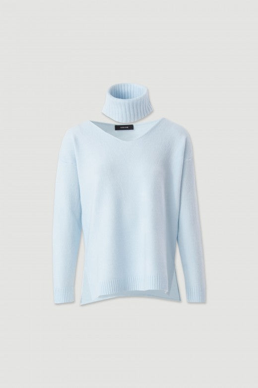 CAMISOLA FERRACHE DE MALHA DECOTE EM V  E GOLA CANELADA - Carla Valente