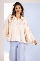 BLUSA FERRACHE FLUIDA COM MANGA MORCEGO - Carla Valente