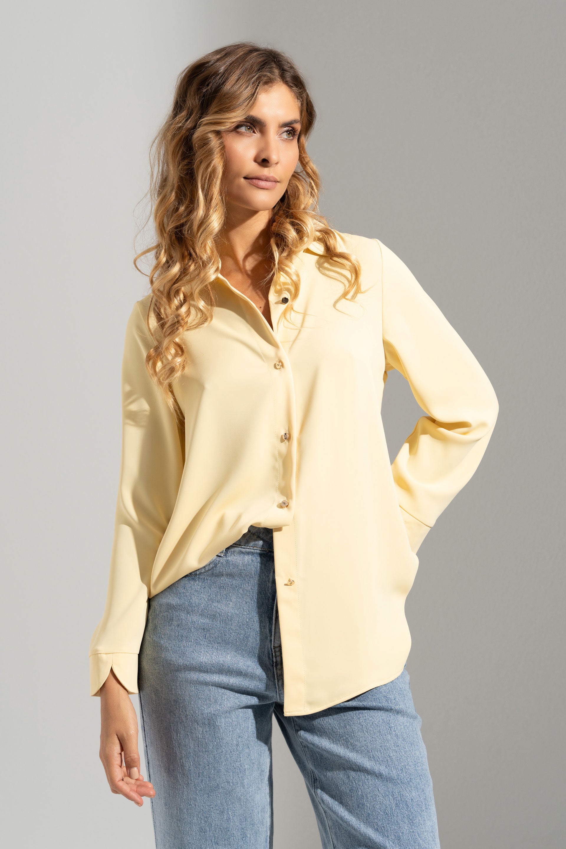 BLUSA FERRACHE FLUIDA DETALHE PUNHO - Carla Valente