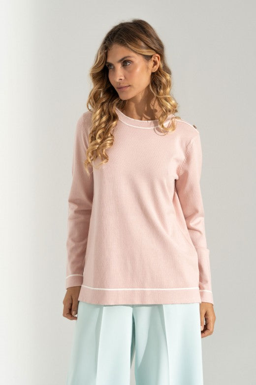 CAMISOLA FERRACHE MALHA COM BOTÕES NOS S - Carla Valente
