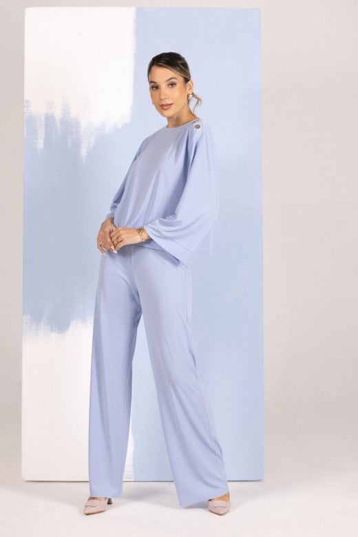 CALÇA FERRACHE MALHA WIDE LEG - Carla Valente
