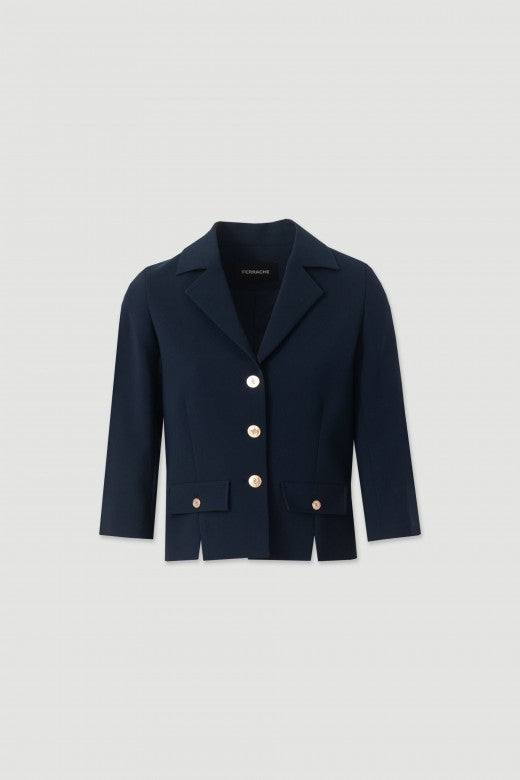 BLAZER FERRACHE CURTO CLÁSSICO MANGA 3/4 - Carla Valente