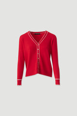 CASACO FERRACHE DE MALHA CANELADO COM CONTRASTE - Carla Valente