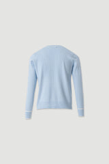 CASACO FERRACHE DE MALHA CANELADO COM CONTRASTE - Carla Valente