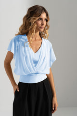BLUSA FERRACHE DECOTE V EFEITO DRAPEADO - Carla Valente