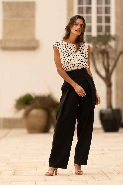 TÚNICA FERRACHE FLUIDA ESTAMPADA BOLAS - Carla Valente