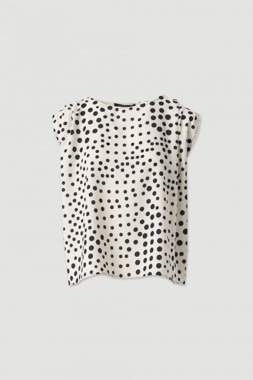 TÚNICA FERRACHE FLUIDA ESTAMPADA BOLAS - Carla Valente