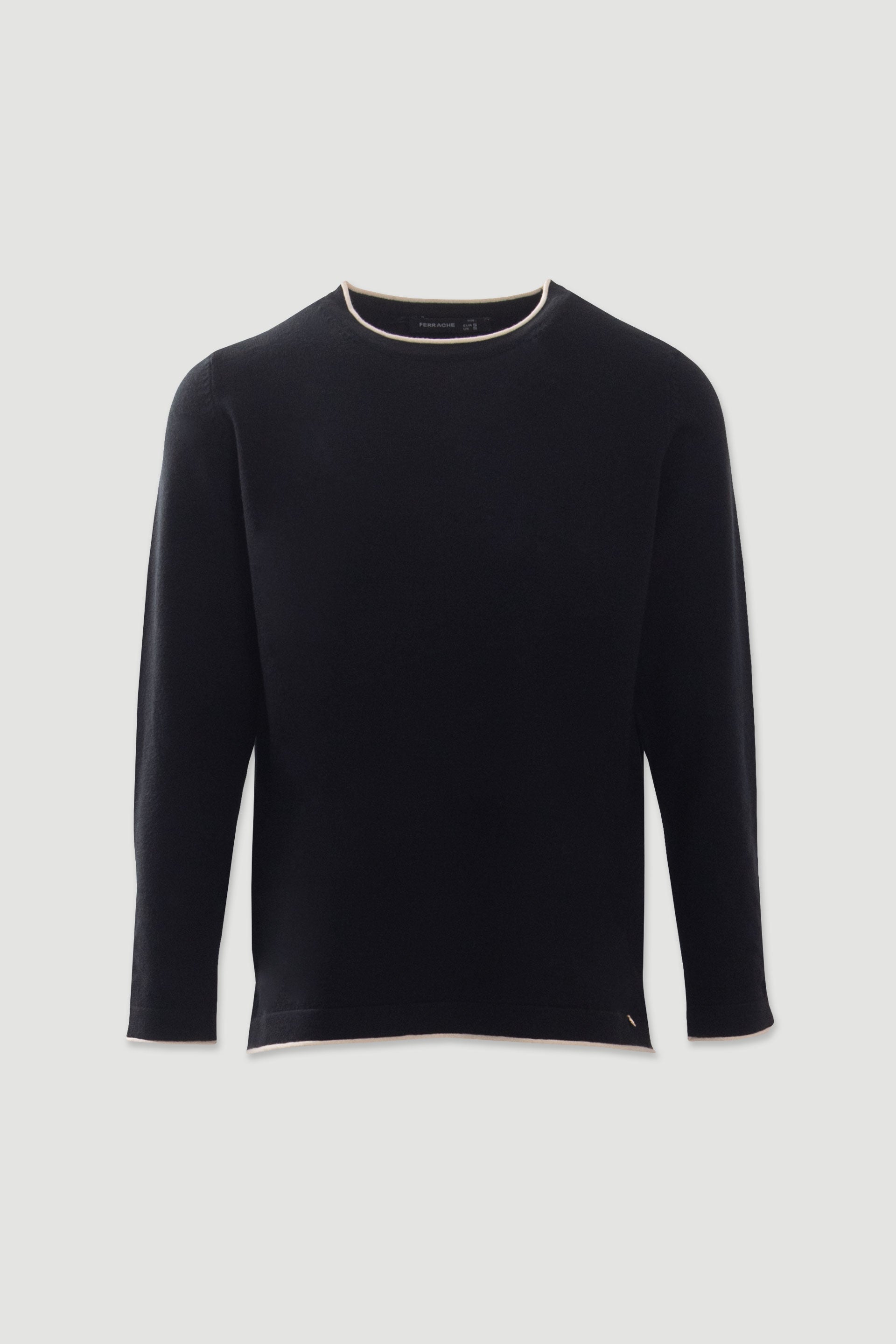 CAMISOLA FERRACHE DE MALHA COM ACABAMENTO  CONTRASTE - Carla Valente