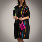 VESTIDO ALBNS DE ALÇAS PALETAS FLORAIS GROGEN - Carla Valente