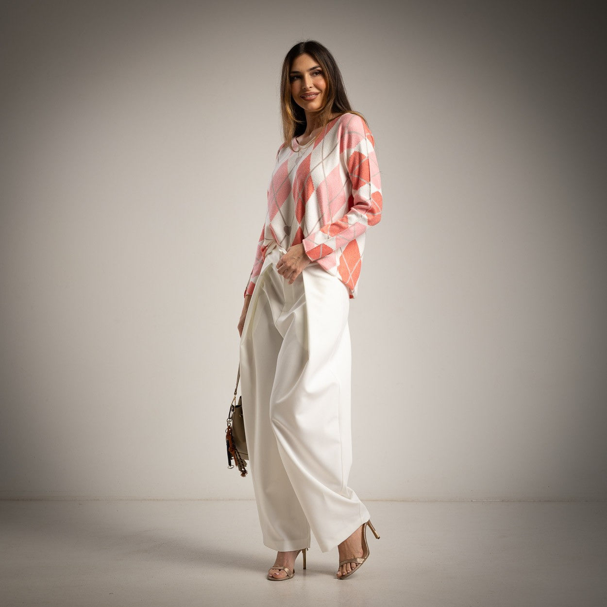 SWEATER ALBNS RHOMBUS HEART - Carla Valente