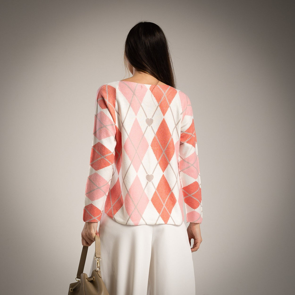 SWEATER ALBNS RHOMBUS HEART - Carla Valente